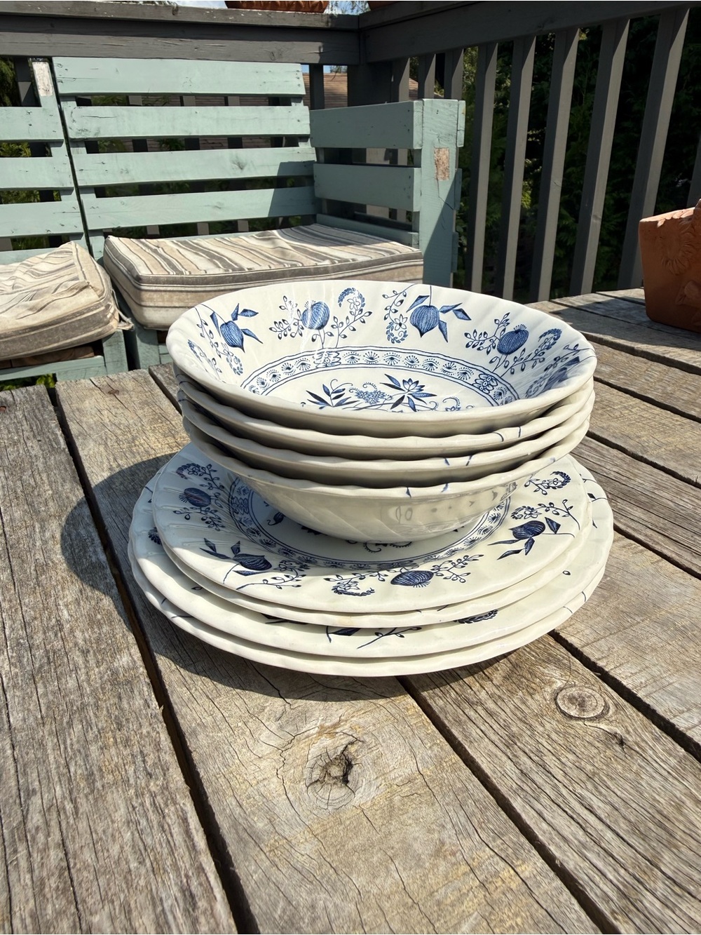 Vintage Johnson Brothers Nordic Blue plates & bowls